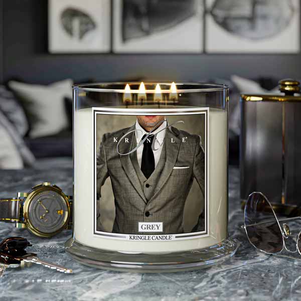 Grey XL Jar 4-Wick NEW! | Soy Candle