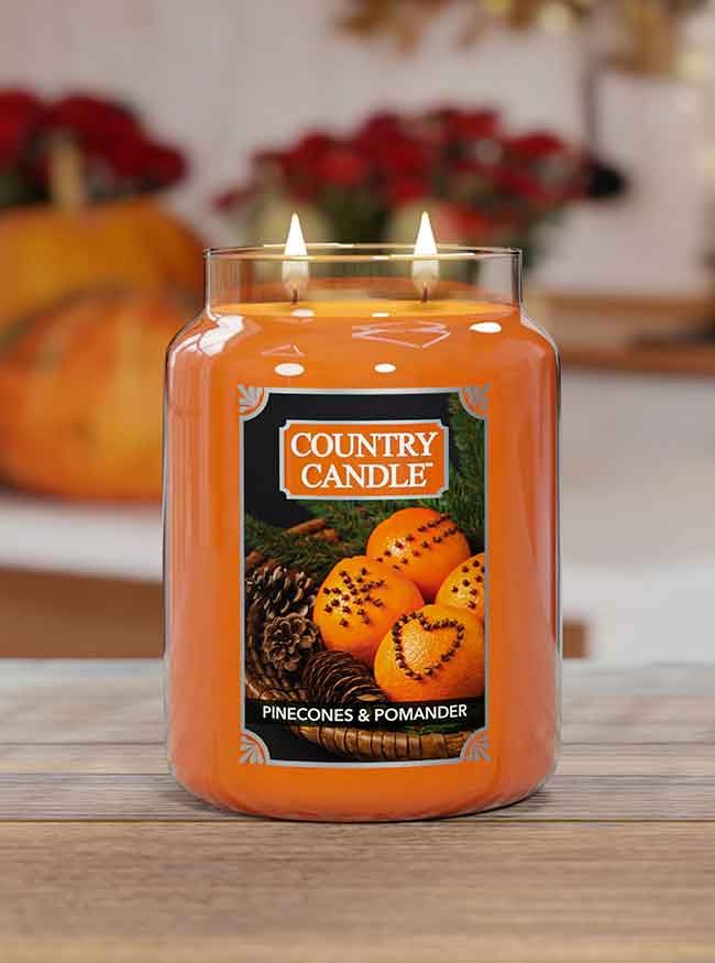 Pinecones & Pomander  Large Jar | Soy Candle - Kringle Candle Israel