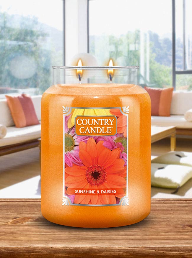 Sunshine & Daises Large Jar | Soy Candle - Kringle Candle Israel