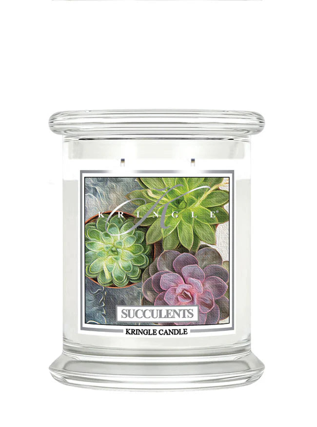 Succulents Medium Jar | Soy Candle