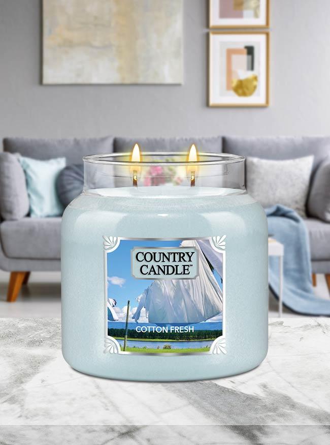 Cotton Fresh Medium Jar Candle - Kringle Candle Israel