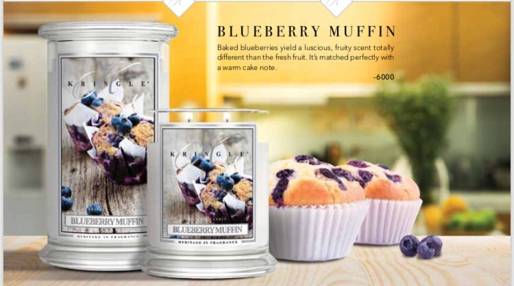 Blueberry Muffin Medium Classic Jar - Kringle Candle Israel