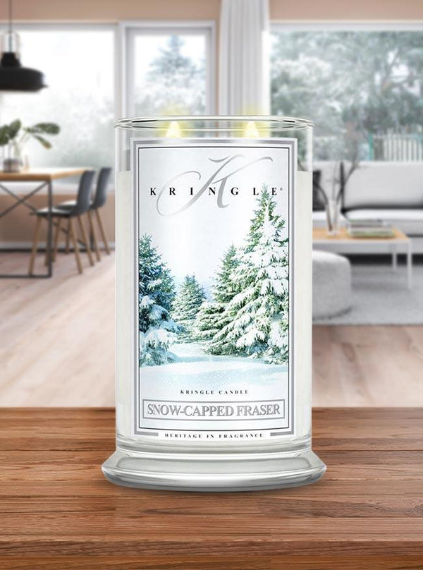 Snow Capped Fraser Large Classic Jar - Kringle Candle Israel