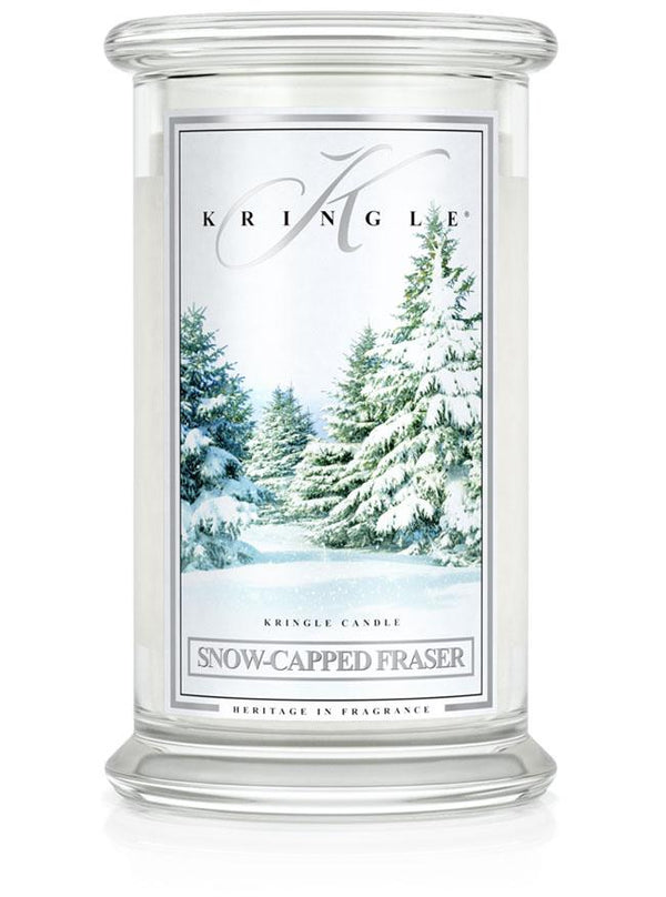 Snow Capped Fraser Large Classic Jar - Kringle Candle Israel